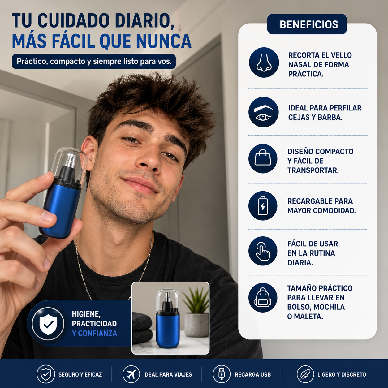 Mini depilador multiuso premium